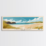 Traigh Ghael, Scotland Panoramic Print, Vacation Gift, Scotland Wall Art, Beach Painting, Beach Decor, Large Wall Art, Wood Frame Art