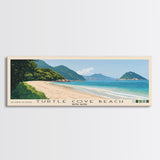 Turtle Cove Beach, Hong Kong Panoramic Print, Vacation Gift, Hong Kong Wall Art, Beach Painting, Beach Decor, Beach Or Lakehouse Art