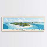 Veligandu Island, Maldives Panoramic Beach Print, Vacation Gift, Maldives Wall Art, Beach Painting, Beach Decor, Beach Painting