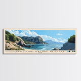 Vendicari Nature Reserve, Italy Panoramic Print, Vacation Gift, Italy Wall Art, Beach Painting, Beach Decor, Large Wall Art, Wood Frame Art