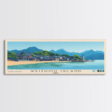 Weizhou Island, China Panoramic Beach Print, Vacation Gift, China Wall Art, Framed Canvas Print, Framed Beach Painting