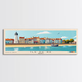 Île de Ré, France Panoramic Print, Vacation Gift, France Wall Art, Beach Painting, Beach Decor, Beach Or Lakehouse Art