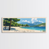 İçmeler Beach, Turkey Panoramic Print, Vacation Gift, Turkey Wall Art, Beach Painting, Beach Decor, Beach Or Lakehouse Art