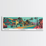 Anaheim California Panoramic Travel Poster Canvas Print