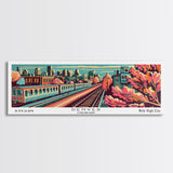 Denver Colorado Panoramic Travel Poster Canvas Print