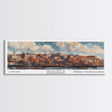 Quincy Massachusetts Panoramic Print, Creative Framed Canvas Print, City Travel Poster, Wall Art, Home Decor, Unique Gift