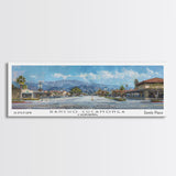 Rancho Cucamonga California Panoramic Print, Stylish Framed Canvas Print, Travel Poster Art, Home Decor, Office Wall Art