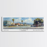 Salinas California Panoramic Print, Artistic Framed Canvas Print, Travel Poster Art, Home Decor, Living Room Wall Art