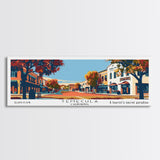 Temecula California Panoramic Art, Mid Century Modern Framed Canvas Print, Retro Pop Art Travel Poster, Office Wall Art, Home Decoration