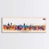 Coventry United Kingdom Wall Art, Panoramic Travel Poster, Panoramic Framed Canvas Print, City Wall Art, Wall Hanging Home Decor, Travel Art