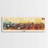 Lasi Romania Wall Art, Panoramic Travel Poster, Panoramic Framed Canvas Print, City Wall Art, Wall Hanging Home Decor, Travel Art