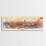 ŠIauliai Lithuania Travel Print Wall Art, Panoramic City Art, Travel Art, Wall Decor, Vacation Gift, Framed Canvas Print Or Metal Art