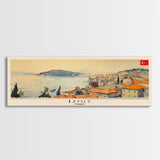 Izmit Turkey Travel Art, City Art, Framed Canvas Print or Metal Wall Art, Europe Travel Poster, Panoramic Wall Art, Extra Wide Wall Art