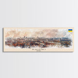 Khimki Russia Travel Print Wall Art, Panoramic City Art, Travel Art, Wall Decor, Vacation Gift, Framed Canvas Print Or Metal Art