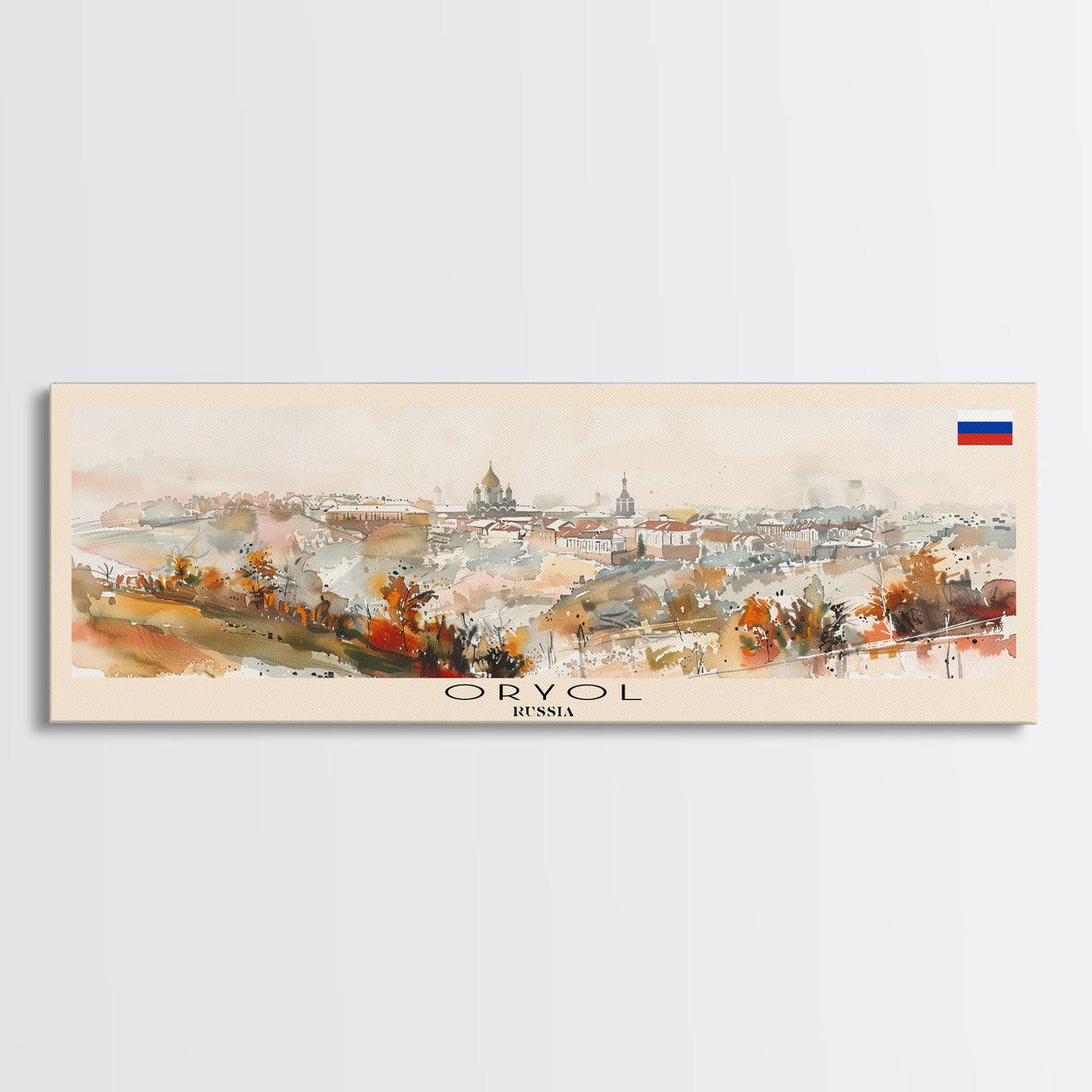 Oryol Russia Wall Art, Panoramic Travel Poster, Panoramic Framed Canvas Print, City Wall Art, Wall Hanging Home Decor, Travel Art