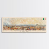 Parma Italy Wall Art, Panoramic Travel Poster, Panoramic Framed Canvas Print, City Wall Art, Wall Hanging Home Decor, Travel Art