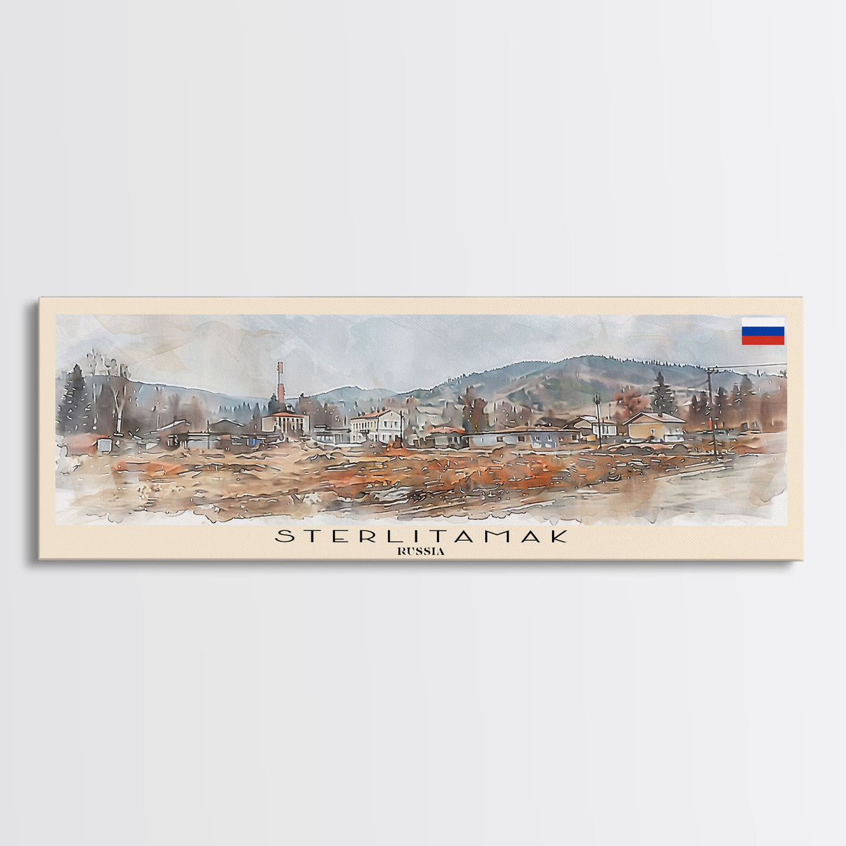 Sterlitamak Russia Travel Print Wall Art, Panoramic City Art, Travel Art, Wall Decor, Vacation Gift, Framed Canvas Print Or Metal Art