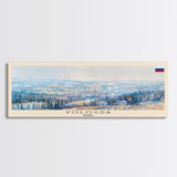 Vologda Russia Wall Art, Panoramic Travel Poster, Panoramic Framed Canvas Print, City Wall Art, Wall Hanging Home Decor, Travel Art