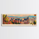 Mannheim Germany Travel Print Wall Art, Panoramic City Art, Travel Art, Wall Decor, Vacation Gift, Framed Canvas Print Or Metal Art