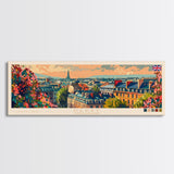 Derby United Kingdom Travel Print Wall Art, Panoramic City Art, Travel Art, Wall Decor, Vacation Gift, Framed Canvas Print Or Metal Art