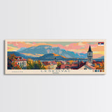 Leskovac Serbia Wall Art, Panoramic Travel Poster, Panoramic Framed Canvas Print, City Wall Art, Wall Hanging Home Decor, Travel Art