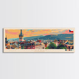 Liberec Czech Republic Travel Art, City Art, Framed Canvas Print or Metal Wall Art, Europe Travel Poster, Panoramic Wall Art, Extra Wide Wall Art