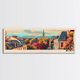 Monchengladbach Germany Travel Art, City Art, Framed Canvas Print or Metal Wall Art, Europe Travel Poster, Panoramic Wall Art, Extra Wide Wall Art