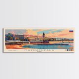 Makhachkala Russia Travel Art, City Art, Framed Canvas Print or Metal Wall Art, Europe Travel Poster, Panoramic Wall Art, Extra Wide Wall Art