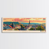 Miskolc Hungary Wall Art, Panoramic Travel Poster, Panoramic Framed Canvas Print, City Wall Art, Wall Hanging Home Decor, Travel Art