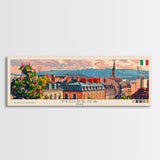 Modena Italy Travel Print Wall Art, Panoramic City Art, Travel Art, Wall Decor, Vacation Gift, Framed Canvas Print Or Metal Art