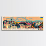 Mykolaiv Ukraine Wall Art, Panoramic Travel Poster, Panoramic Framed Canvas Print, City Wall Art, Wall Hanging Home Decor, Travel Art