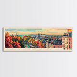 Norrkoping Sweden Travel Print Wall Art, Panoramic City Art, Travel Art, Wall Decor, Vacation Gift, Framed Canvas Print Or Metal Art