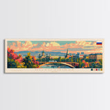 Novosibirsk Russia Travel Print Wall Art, Panoramic City Art, Travel Art, Wall Decor, Vacation Gift, Framed Canvas Print Or Metal Art