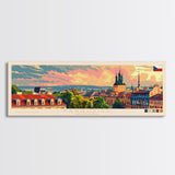 Pardubice Czech Republic Travel Art, City Art, Framed Canvas Print or Metal Wall Art, Europe Travel Poster, Panoramic Wall Art, Extra Wide Wall Art