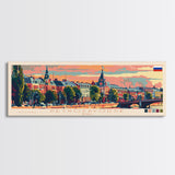 Petrozavodsk Russia Travel Print Wall Art, Panoramic City Art, Travel Art, Wall Decor, Vacation Gift, Framed Canvas Print Or Metal Art