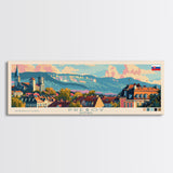 Prešov Slovakia Wall Art, Panoramic Travel Poster, Panoramic Framed Canvas Print, City Wall Art, Wall Hanging Home Decor, Travel Art