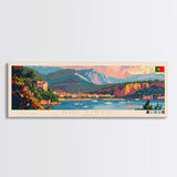 Rio Tinto Panoramic Travel Poster, Framed Canvas Print or Metal Wall Art, Travel Art, Home Decor, Panoramic Painting, Midcentury Art