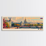 Saint Petersburg Russia Wall Art, Panoramic Travel Poster, Panoramic Framed Canvas Print, City Wall Art, Wall Hanging Home Decor, Travel Art