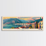 Salerno Italy Travel Art, City Art, Framed Canvas Print or Metal Wall Art, Europe Travel Poster, Panoramic Wall Art, Extra Wide Wall Art