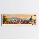 Sofia Bulgaria  Wall Art, Panoramic Travel Poster, Panoramic Framed Canvas Print, City Wall Art, Wall Hanging Home Decor, Travel Art