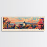 Surgut Russia Panoramic Travel Poster, Framed Canvas Print or Metal Wall Art, Travel Art, Home Decor, Panoramic Painting, Midcentury Art