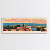 Szolnok Hungary Wall Art, Panoramic Travel Poster, Panoramic Framed Canvas Print, City Wall Art, Wall Hanging Home Decor, Travel Art