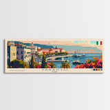 Taranto Italy Travel Art, City Art, Framed Canvas Print or Metal Wall Art, Europe Travel Poster, Panoramic Wall Art, Extra Wide Wall Art