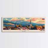 Trencin Slovakia Travel Art, City Art, Framed Canvas Print or Metal Wall Art, Europe Travel Poster, Panoramic Wall Art, Extra Wide Wall Art