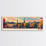 Tver Russia Travel Art, City Art, Framed Canvas Print or Metal Wall Art, Europe Travel Poster, Panoramic Wall Art, Extra Wide Wall Art