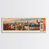 Uppsala Sweden Wall Art, Panoramic Travel Poster, Panoramic Framed Canvas Print, City Wall Art, Wall Hanging Home Decor, Travel Art