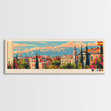 Valladolid Spain Wall Art, Panoramic Travel Poster, Panoramic Framed Canvas Print, City Wall Art, Wall Hanging Home Decor, Travel Art