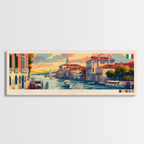 Venice Italy Travel Print Wall Art, Panoramic City Art, Travel Art, Wall Decor, Vacation Gift, Framed Canvas Print Or Metal Art