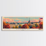 Voronezh Russia Panoramic Travel Poster, Framed Canvas Print or Metal Wall Art, Travel Art, Home Decor, Panoramic Painting, Midcentury Art