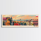 Zabrze Poland Wall Art, Panoramic Travel Poster, Panoramic Framed Canvas Print, City Wall Art, Wall Hanging Home Decor, Travel Art